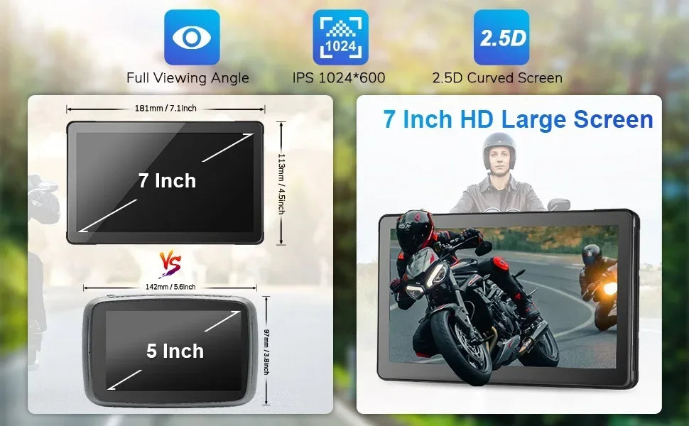 5/7'' Motorcycle GPS Display