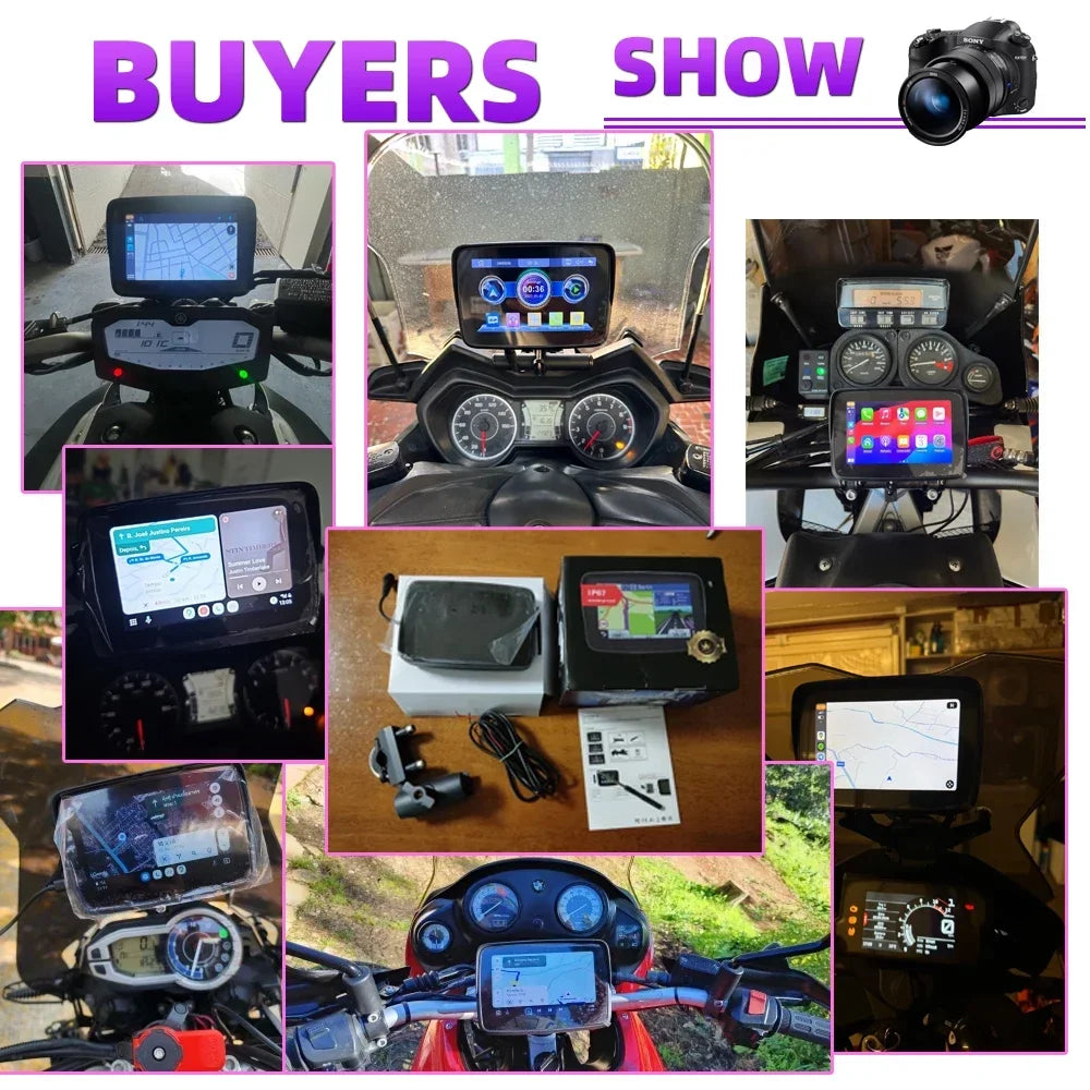 EKIY 5.0" Motorcycle GPS Display  Product Highlights:
