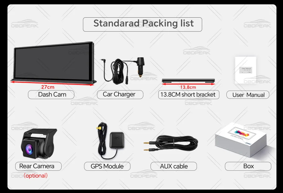 K60 Pro Smart Rearview Mirror Dash Cam