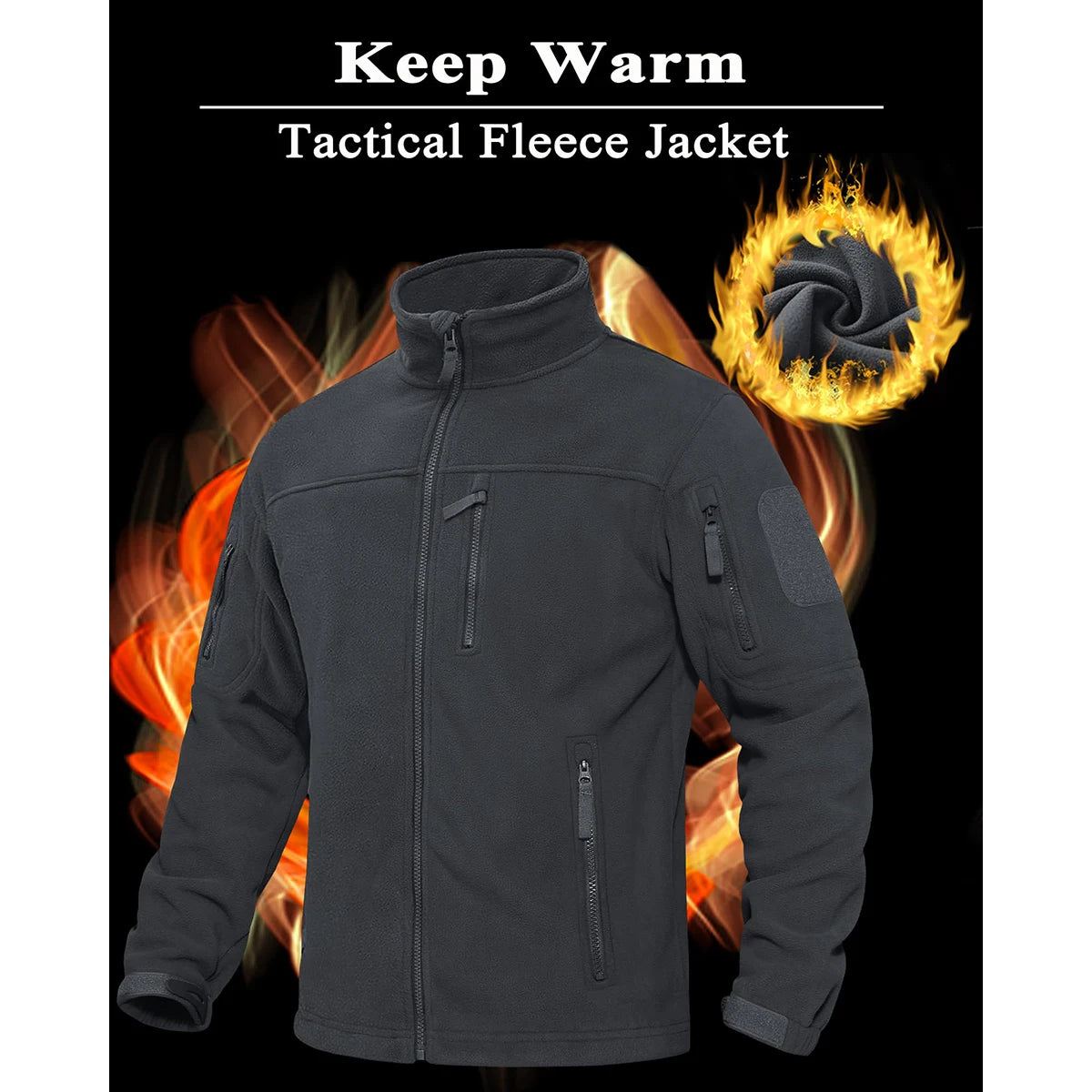 TACVASEN Men’s Fleece Jacket Windproof