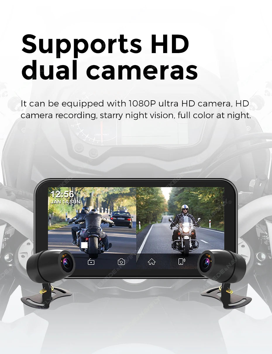 NaviFly 6.25" Motorcycle GPS Display