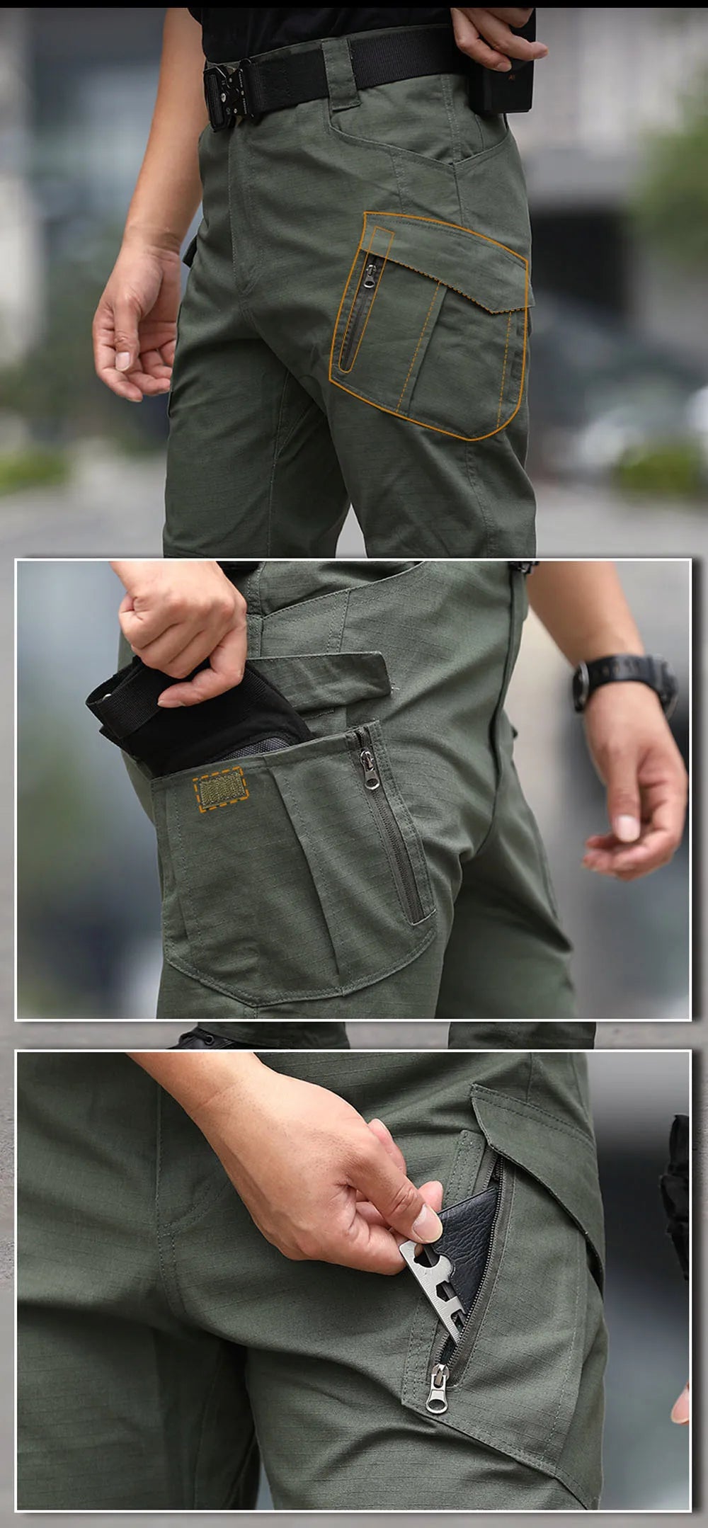 City Tactical Cargo Pants – Camouflage Multi-Pocket Hiking Trousers