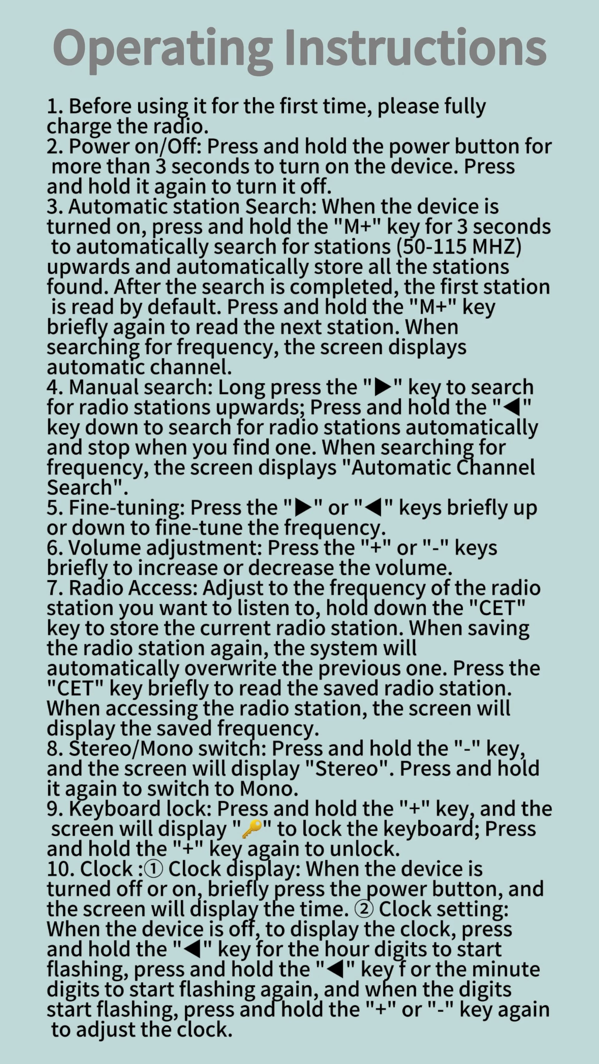 AIBEN C5S Mini Portable Radio