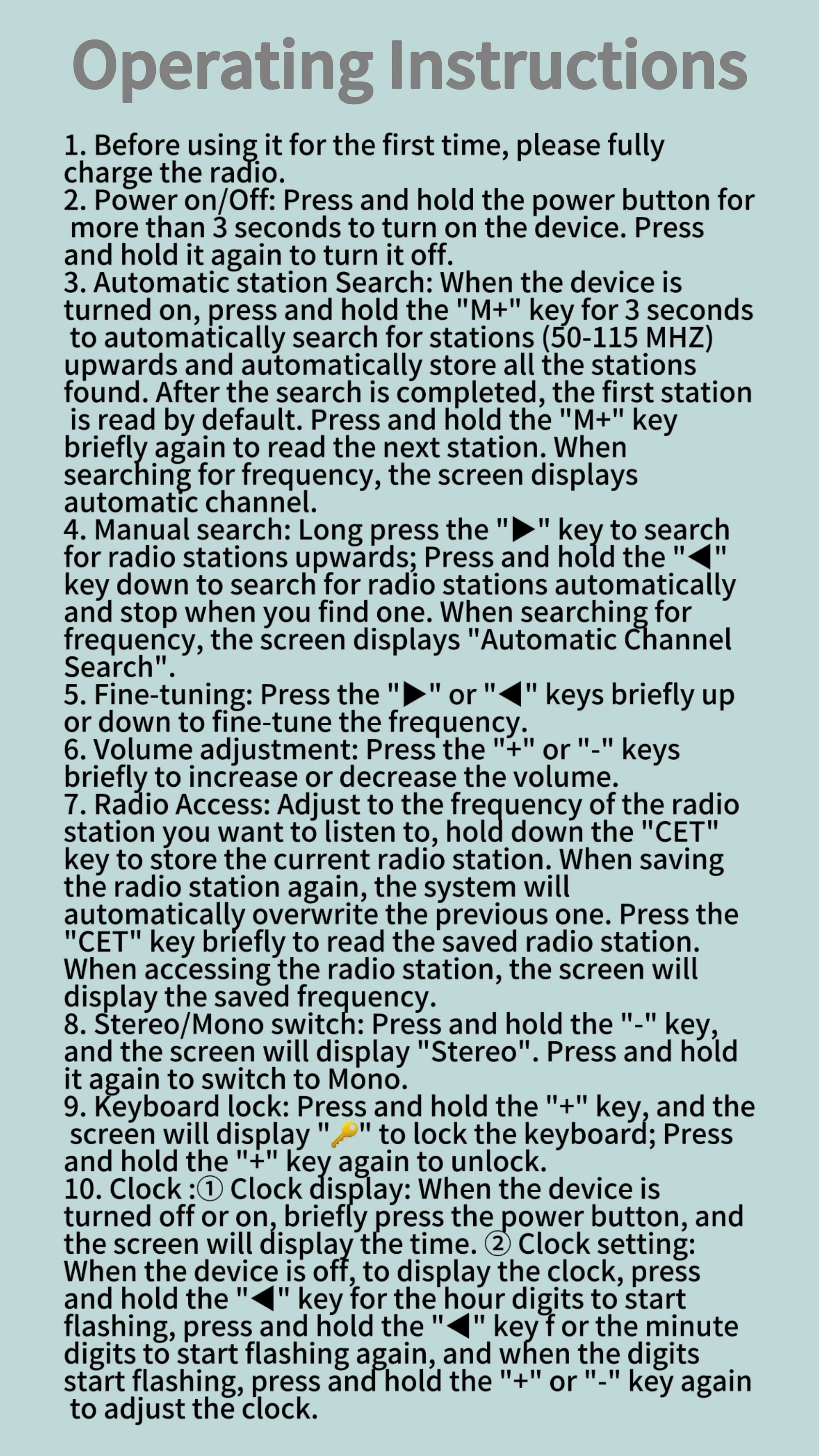AIBEN C5S Mini Portable Radio