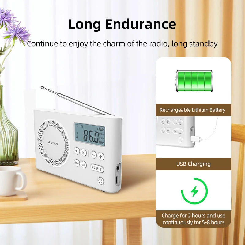 AIBEN C5S Mini Portable Radio