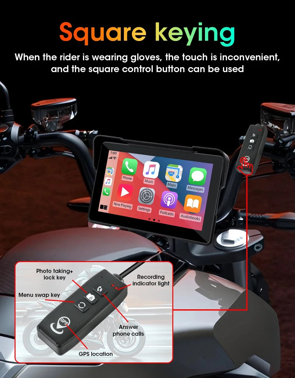 5/7'' Motorcycle GPS Display