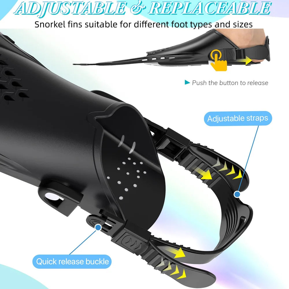 Adjustable Snorkel Fins for Adults
