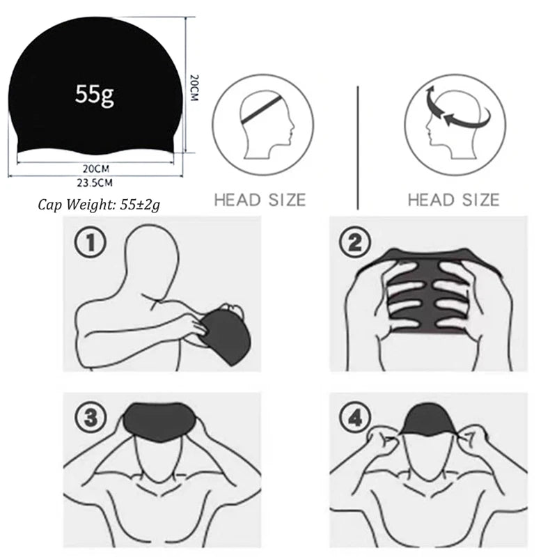 Silicone Waterproof Swimming Cap