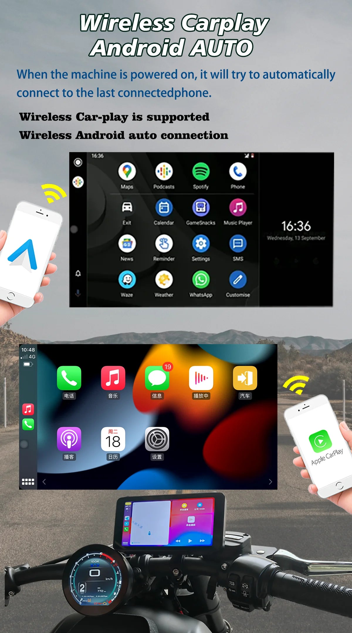 6.1" Waterproof Motorcycle GPS Display