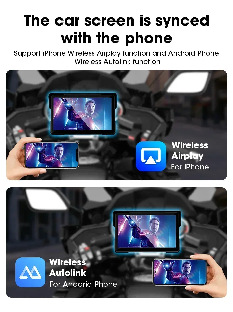 Portable CarPlay Motorcycle GPS