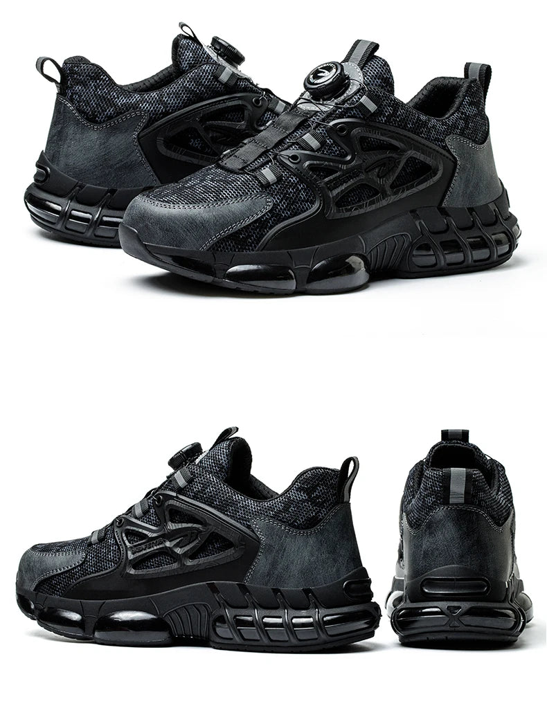 Rotating Button Steel Toe Safety Shoes