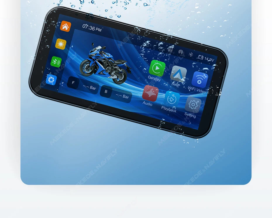 NaviFly 6.25" Motorcycle GPS Display