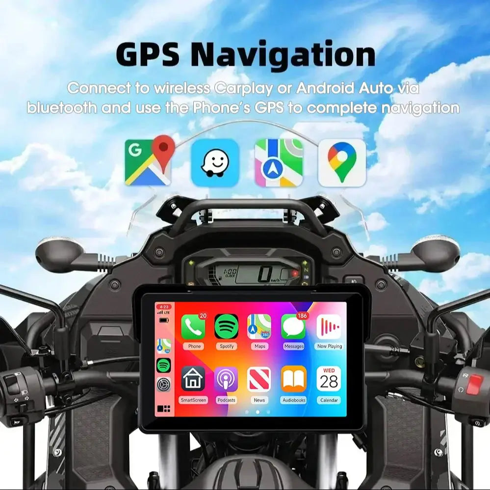 Portable CarPlay Motorcycle GPS