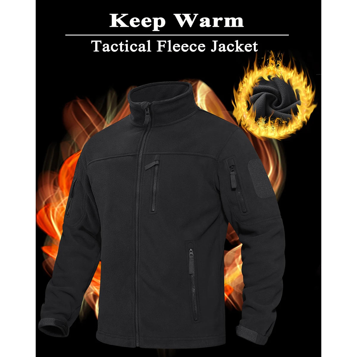 TACVASEN Men’s Fleece Jacket Windproof