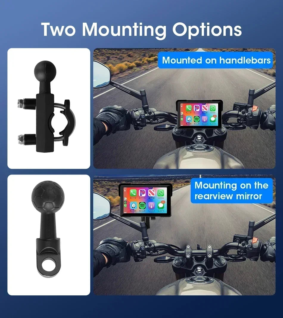 Portable CarPlay Motorcycle GPS