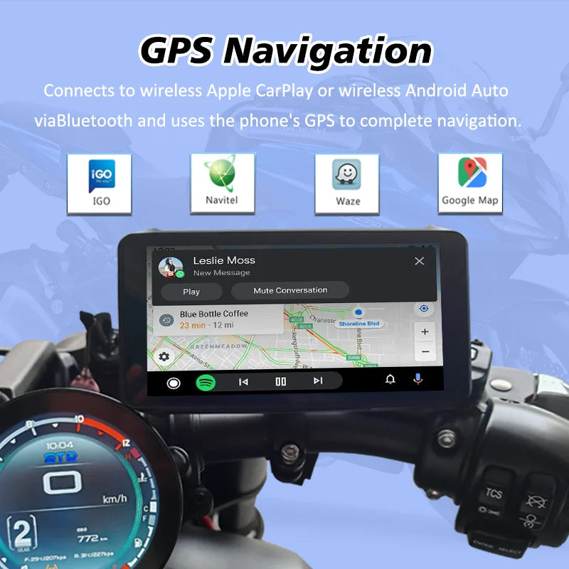 6.1" Waterproof Motorcycle GPS Display