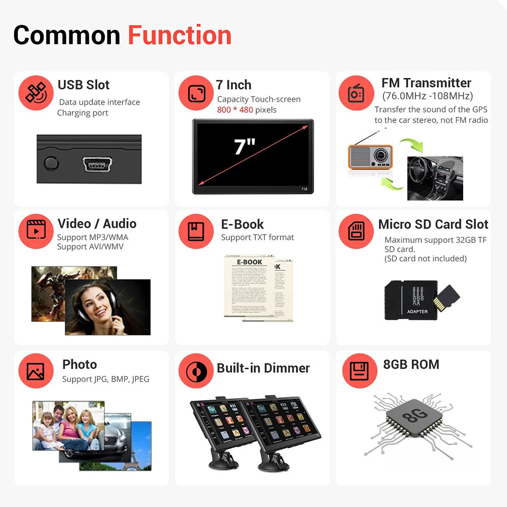 7-Inch HD Car GPS Navigator