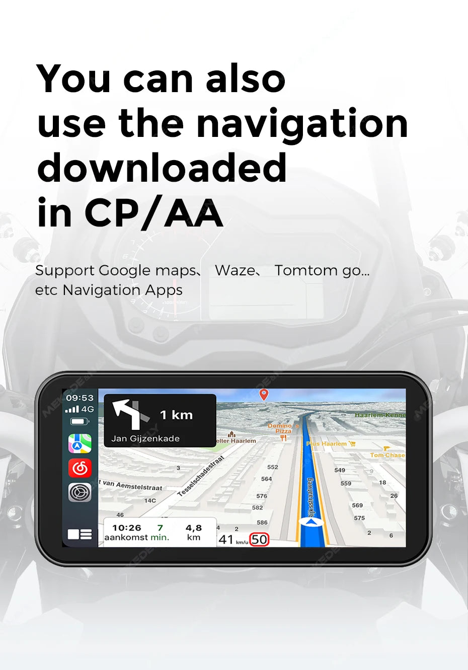 NaviFly 6.25" Motorcycle GPS Display