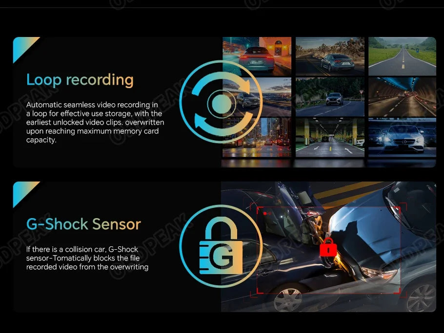 K60 Pro Smart Rearview Mirror Dash Cam