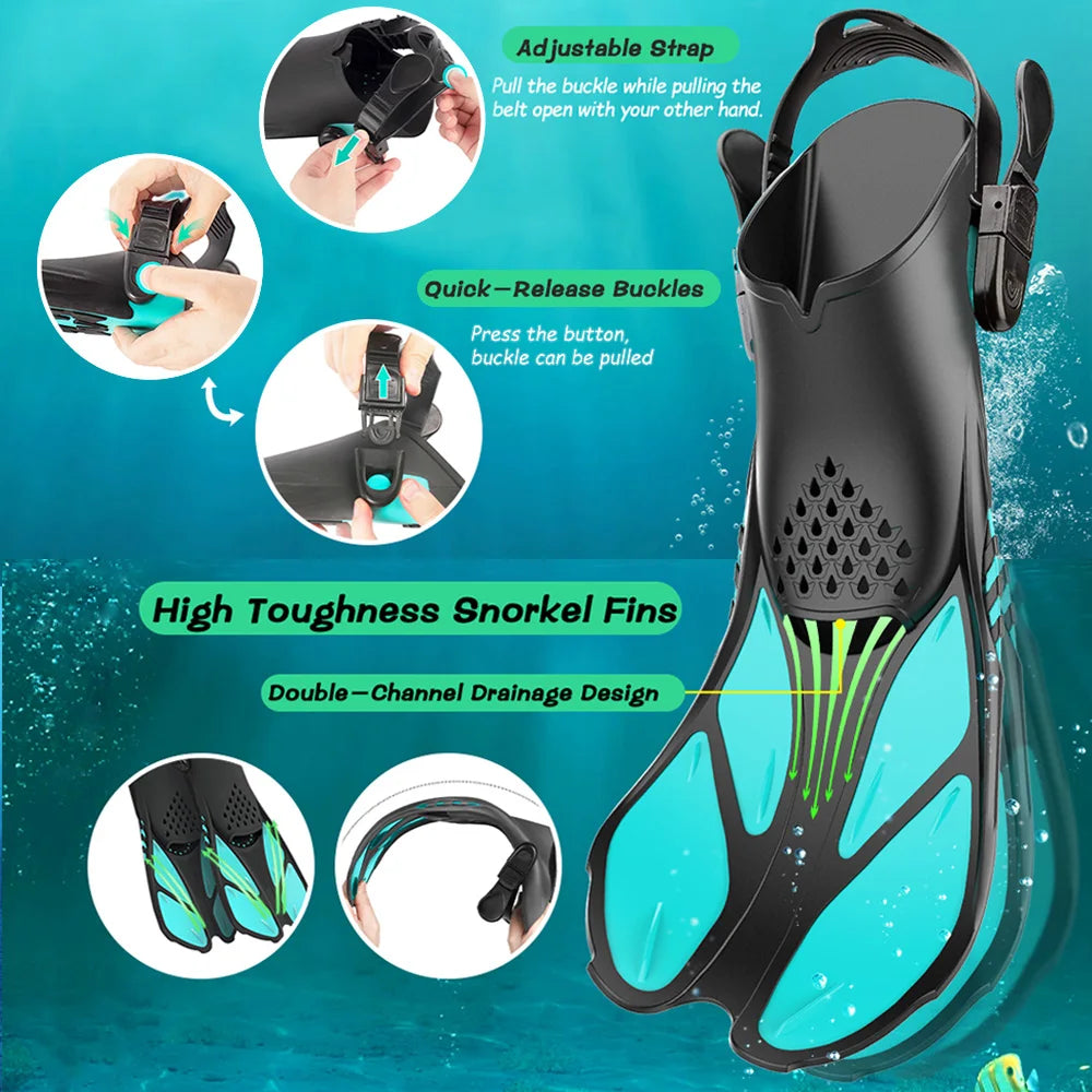 Adjustable Snorkel Fins for Adults