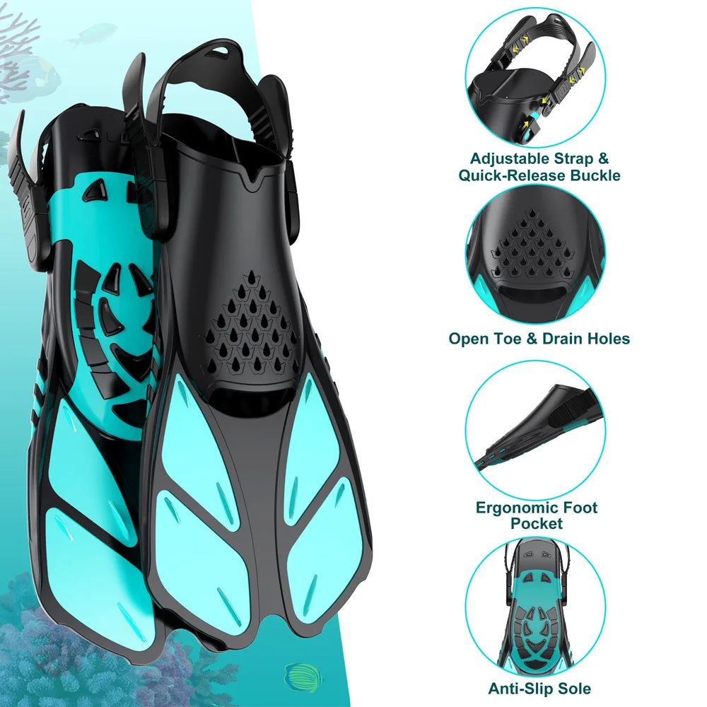 Adjustable Snorkel Fins for Adults