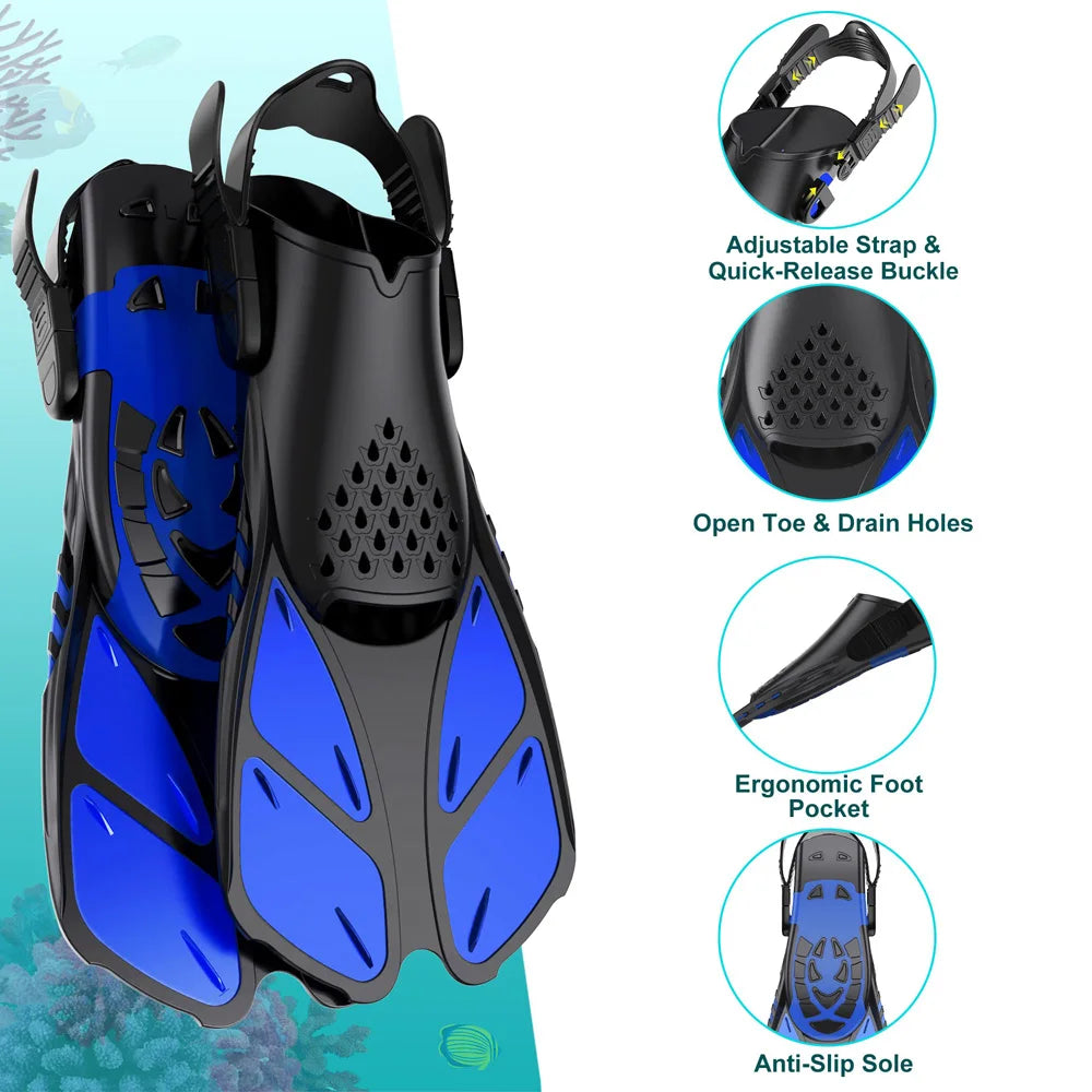 Adjustable Snorkel Fins for Adults