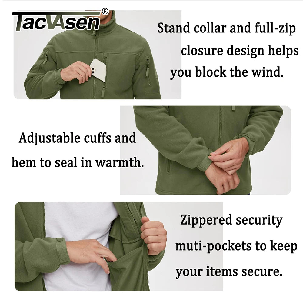 TACVASEN Men’s Fleece Jacket Windproof