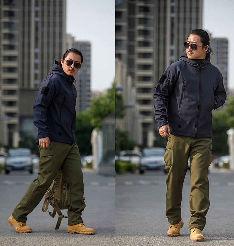Men’s Sharkskin Softshell Camouflage Tactical Jacket
