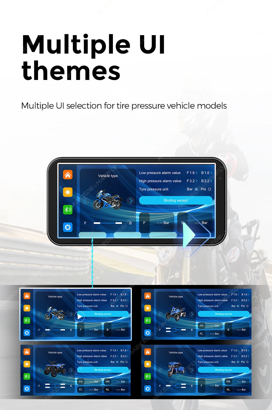 NaviFly 6.25" Motorcycle GPS Display