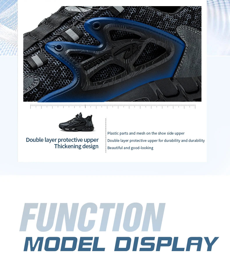 Rotating Button Steel Toe Safety Shoes